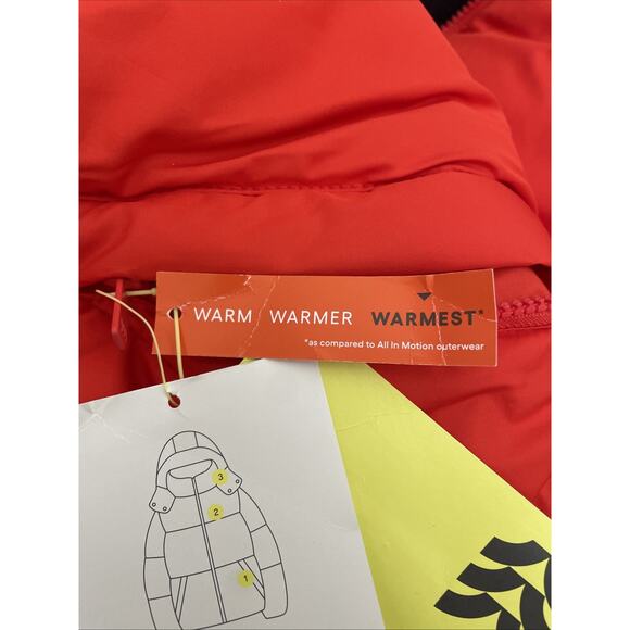 NWT Men's Heavy Puffer Jacket - All in Motion Red Orange X-Large NWT Reg $68 - Picture 8 of 12